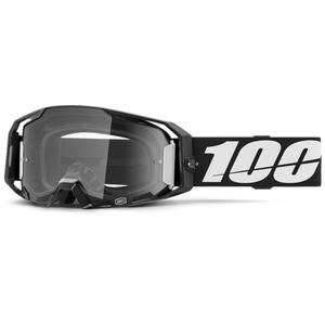Occhiali da motocross 100% ARmatic neri con plexi trasparente