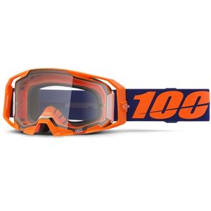 Occhiali da motocross 100% ARmatic Neon Orange con plexi trasparente