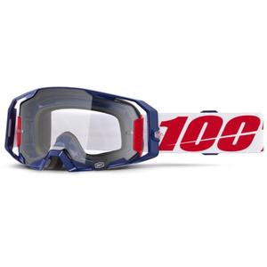 Occhiali da motocross 100% ARmatic Mach Z con plexi trasparente