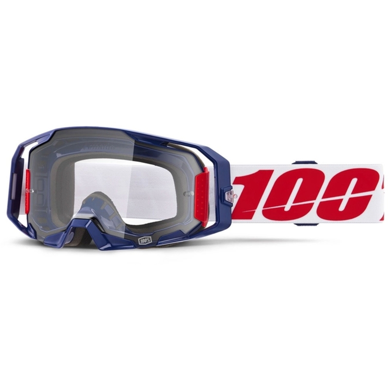 Occhiali da motocross 100% ARmatic Mach Z con plexi trasparente