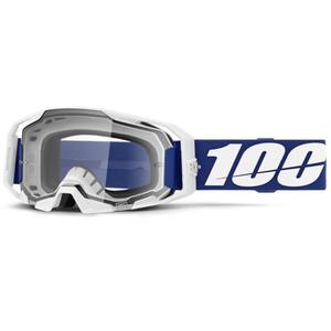 Occhiali da motocross 100% ARmatic blu con plexi trasparente