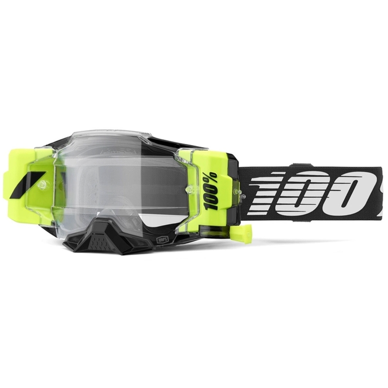 Occhiali da motocross 100% - USA Armega Forecast nero (vetro trasparente)