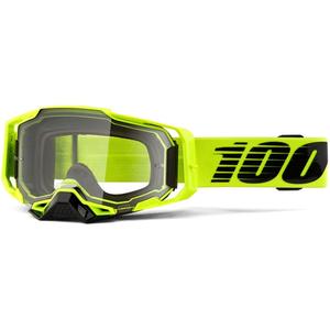 Occhiali da motocross 100% ARMEGA Nuclear Giallo agrumi (plexi trasparente)