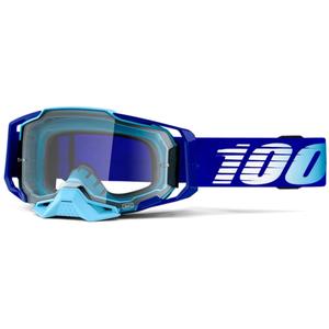 Occhiali da motocross 100% ARMEGA blu reale (plexi trasparente)