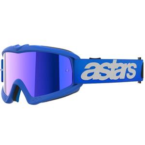 Alpinestars Vision Youth Blaze Blue Occhiali da motocross per bambini con lenti blu specchiate