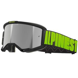 Occhiali da motocross Alpinestars Vision 5 Hollow grigio-giallo fluo con plexi argento specchiato