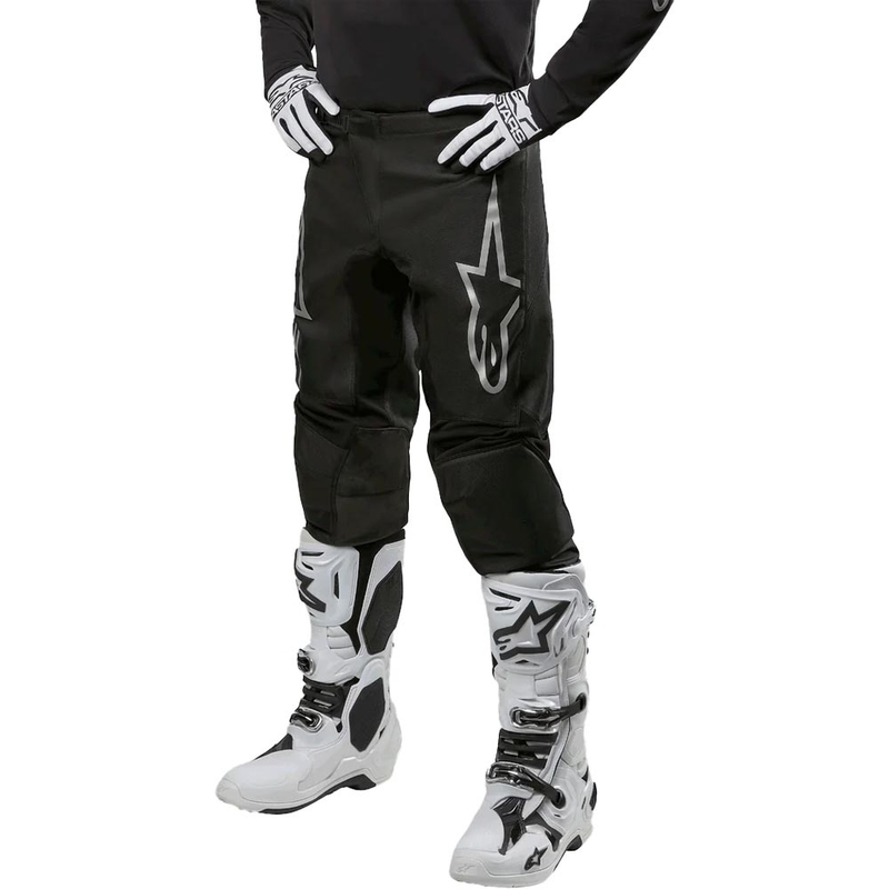 Pantaloni da motocross Alpinestars Fluid Graphite nero-argento