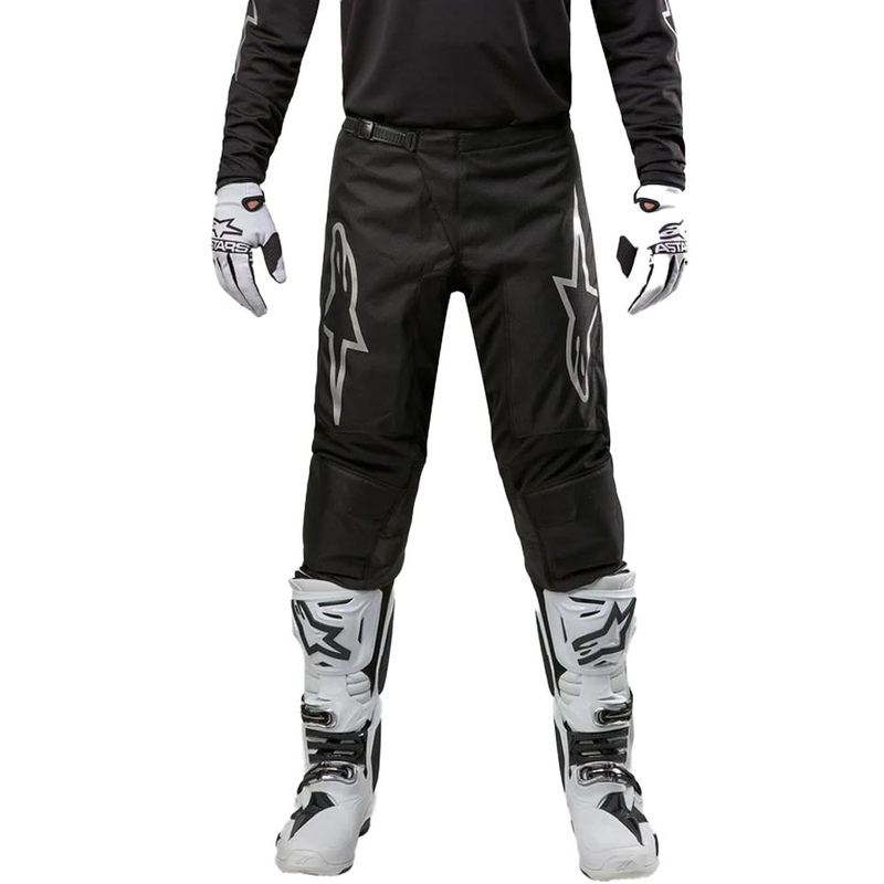 Pantaloni da motocross Alpinestars Fluid Graphite nero-argento