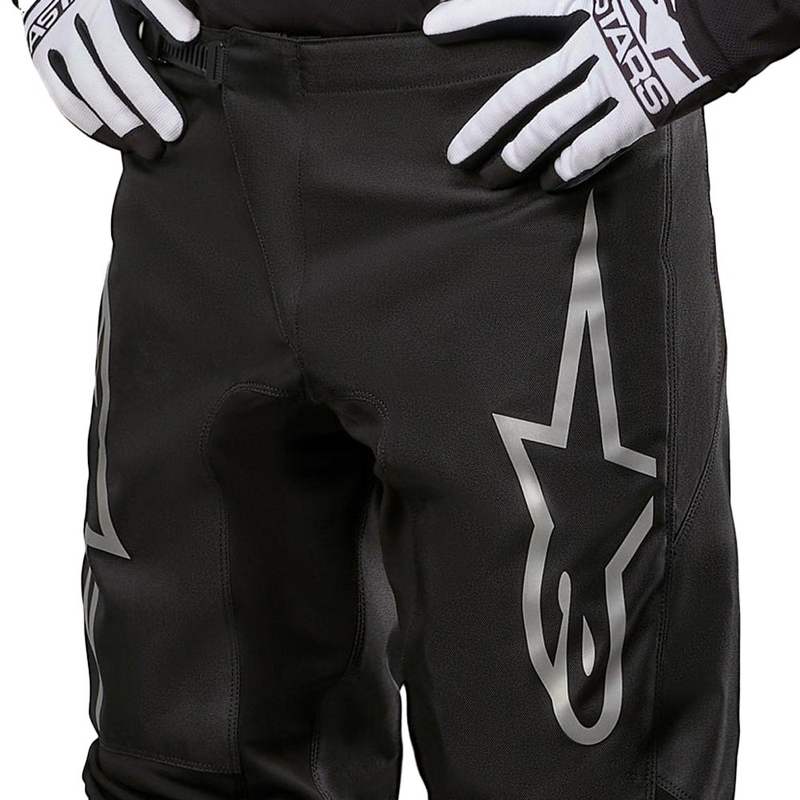 Pantaloni da motocross Alpinestars Fluid Graphite nero-argento