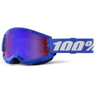 Occhiali da motocross per bambini 100% STRATA 2 blu rosso-blu plexi