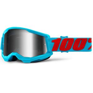Occhiali da motocross 100% STRATA 2 Summit blu (plexi specchiato argento)