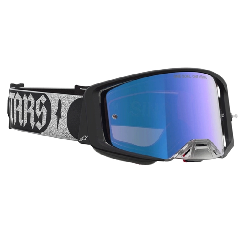 Occhiali da motocross Alpinestars Supertech Atrox neri-argento