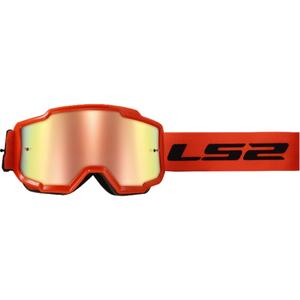 Occhiali da motocross LS2 Charger H-V arancione con plexi iridio