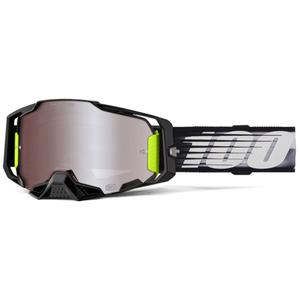 Occhiali motocross 100% ARMEGA Lightspeed con plexiglass HIPER argento