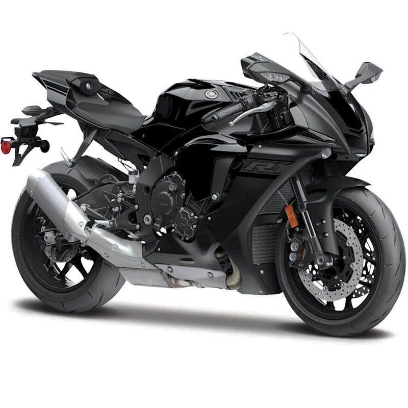 Modellino di moto Maisto Yamaha YZF-R1 in scala 1:12, colore nero.