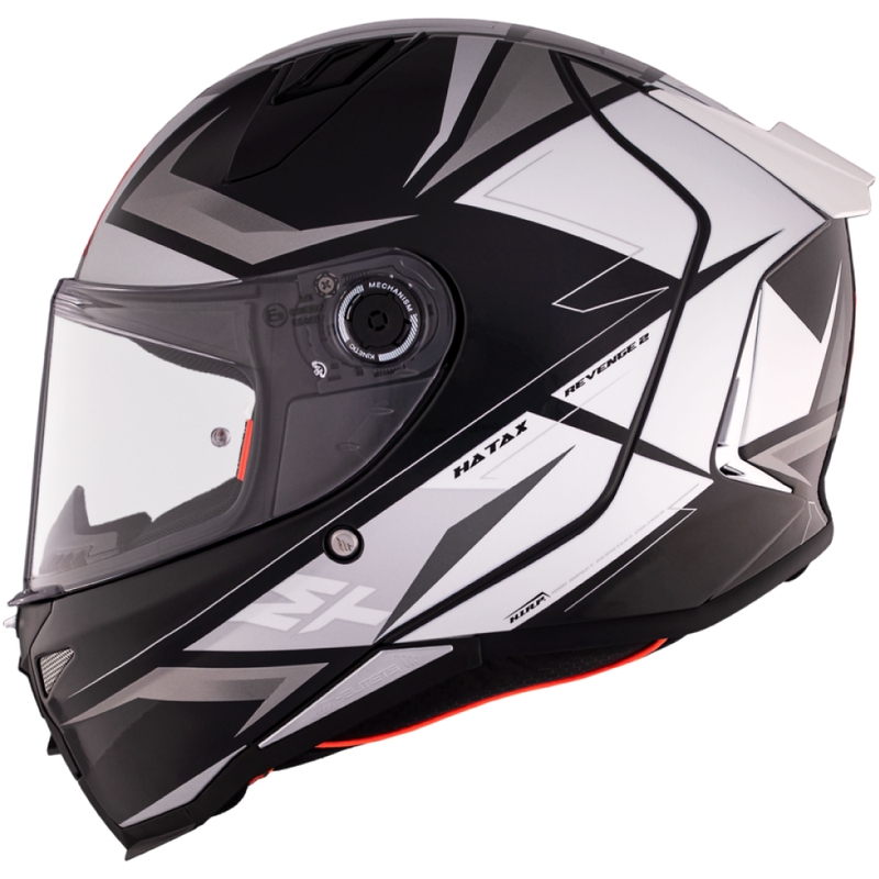 Casco integrale da moto MT REVENGE 2 S HATAX B2 nero-grigio-bianco - II qualità - II. qualità