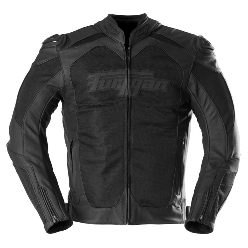 Giacca da moto in pelle Furygan Speed Mesh 3 nera - seconda qualità - II. qualità