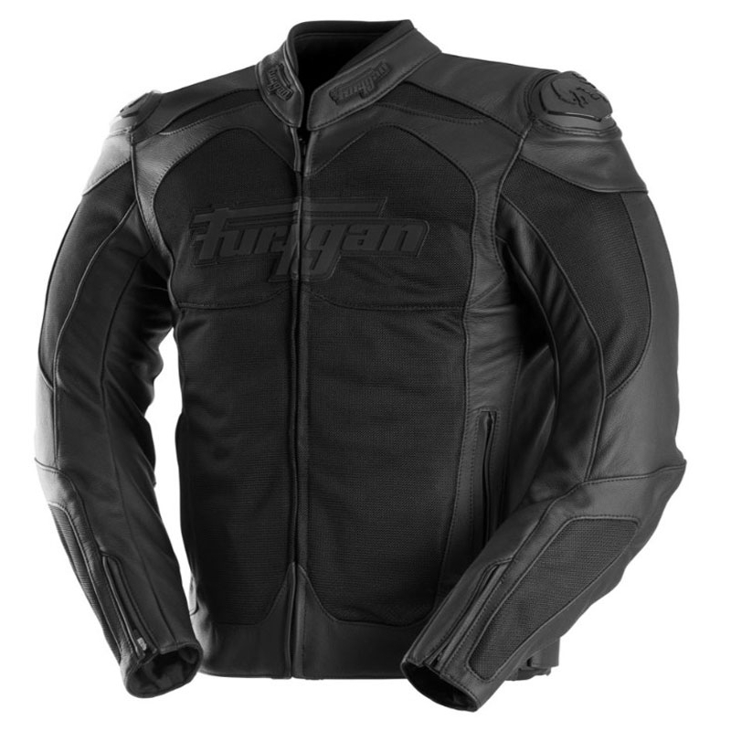 Giacca da moto in pelle Furygan Speed Mesh 3 nera - seconda qualità - II. qualità