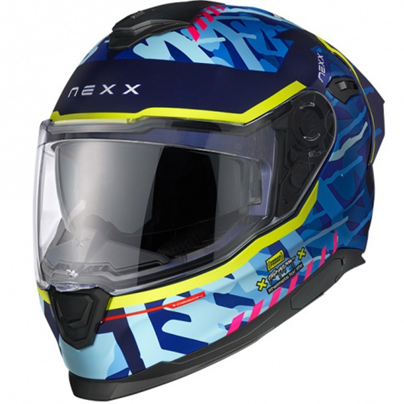 Casco moto integrale Nexx Y.100R Urbangram blu scuro Saldi - II. qualità
