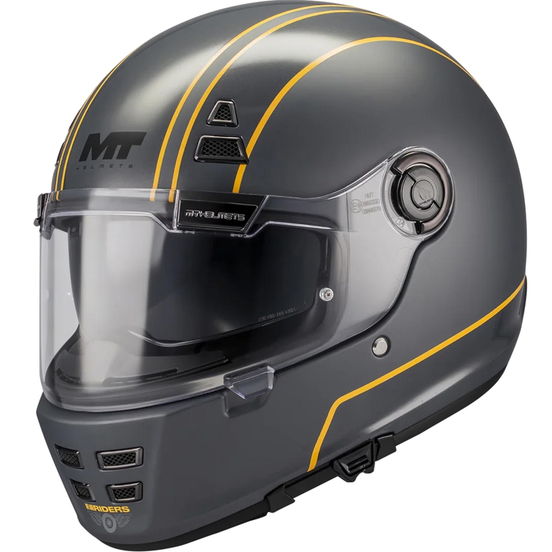 Casco integrale da moto MT Jarama SV Wild C2 nero lucido-opaco-giallo fluo - II. qualità