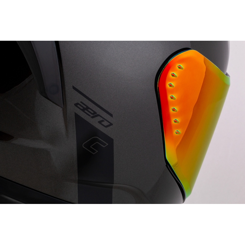 Casco integrale da moto Cassida Aero Super Mono nero lucido cromato-nero - II. qualità