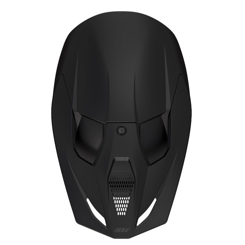 Casco da motocross Shot Race Solid nero - II qualità Saldi - II. qualità