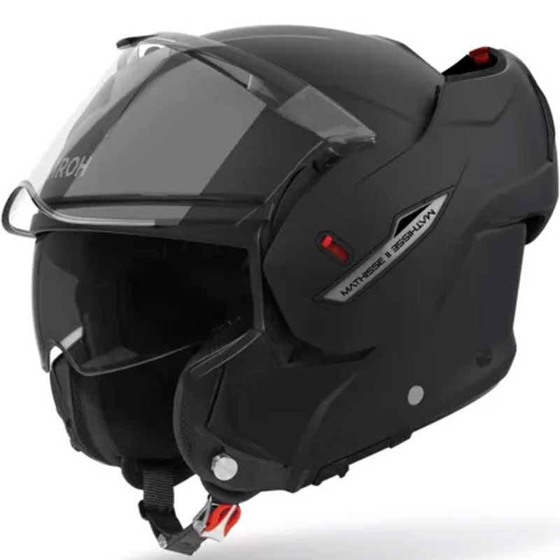 Casco da moto Airoh Mathisse 2 Color flip-up nero opaco - II. qualità