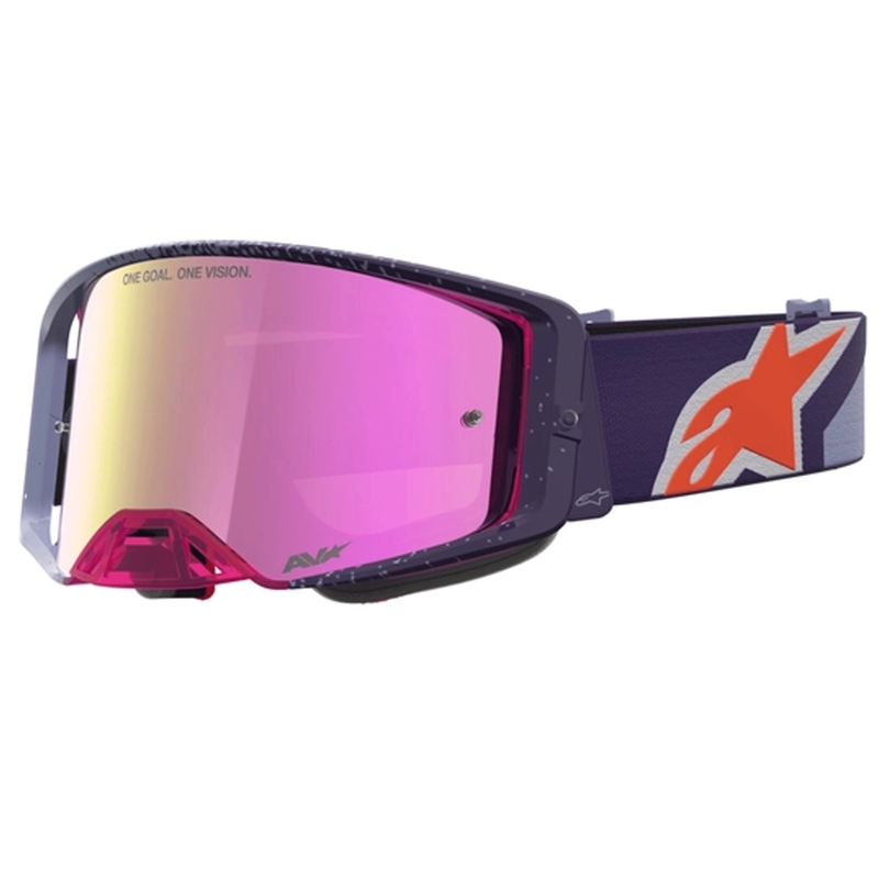 Occhiali da motocross Alpinestars Supertech Hiten viola-rosso