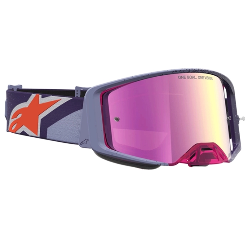 Occhiali da motocross Alpinestars Supertech Hiten viola-rosso