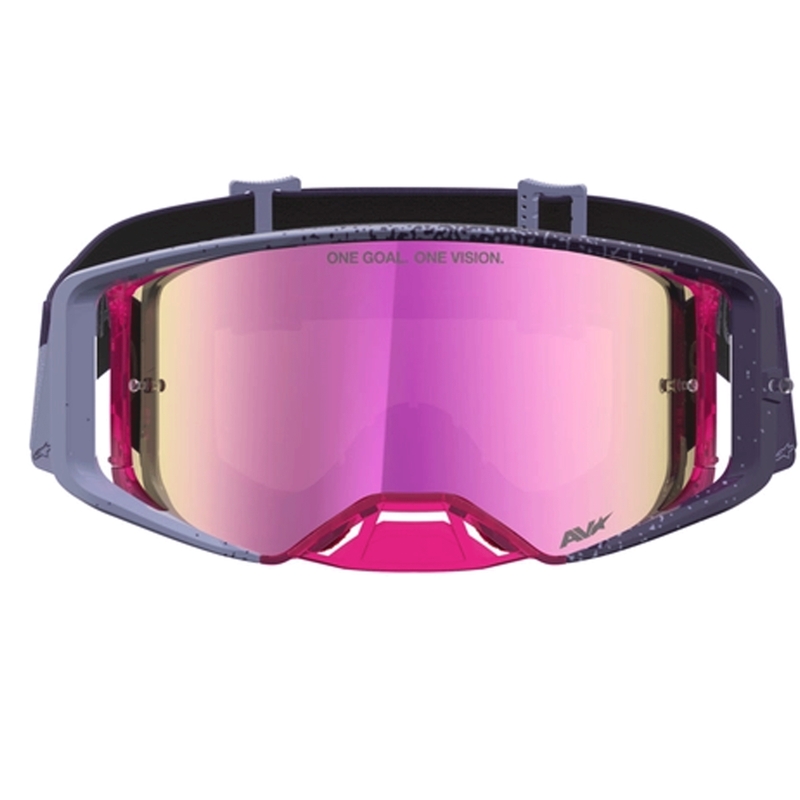 Occhiali da motocross Alpinestars Supertech Hiten viola-rosso
