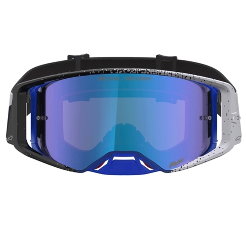 Occhiali da motocross Alpinestars Supertech Hiten nero-blu