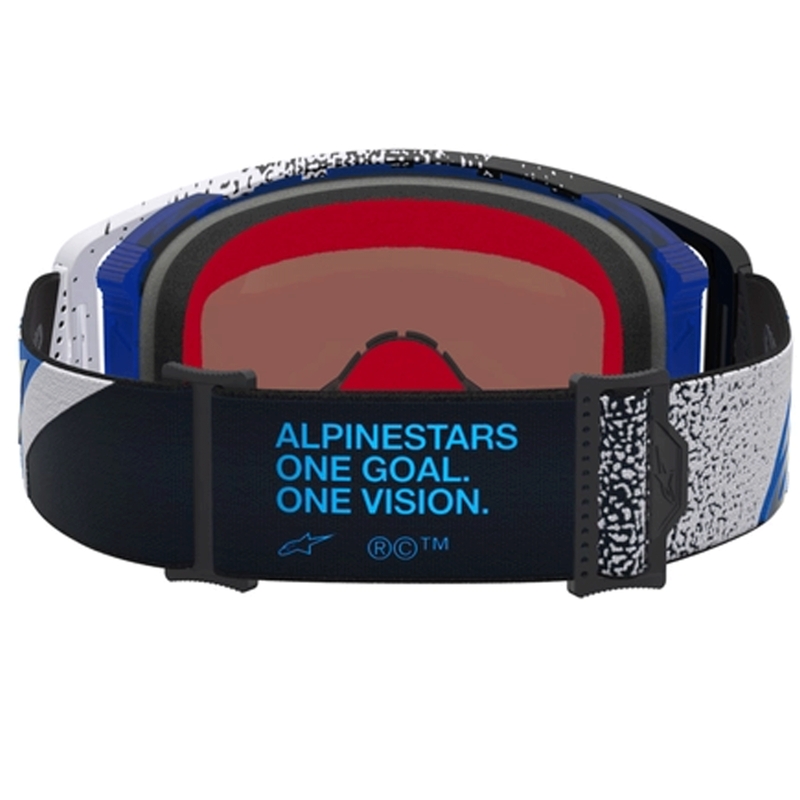 Occhiali da motocross Alpinestars Supertech Hiten nero-blu