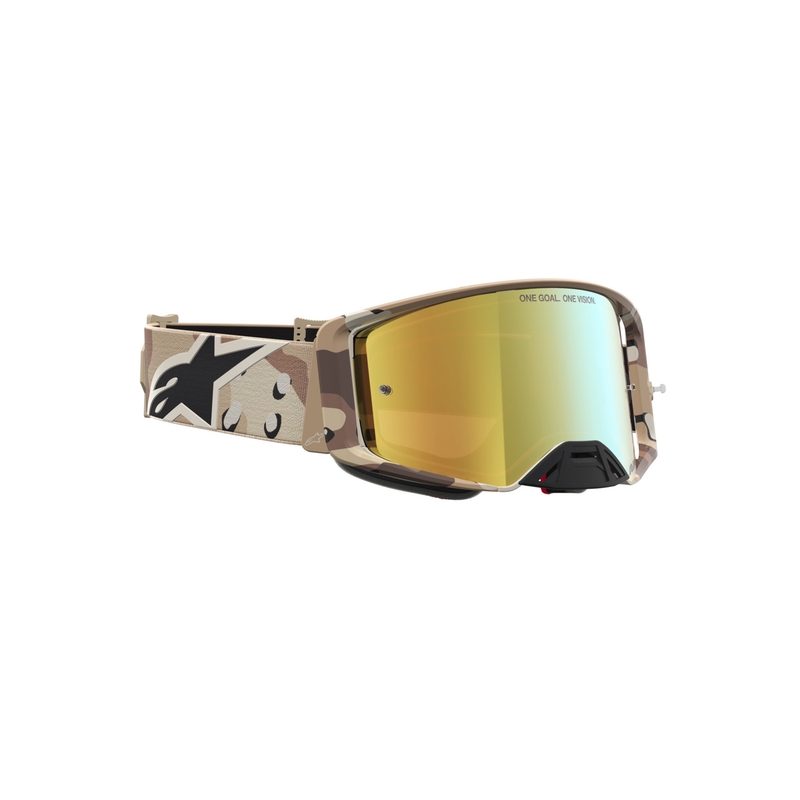 Occhiali da motocross Alpinestars Supertech Lone con mimetica sabbia