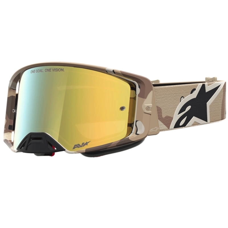 Occhiali da motocross Alpinestars Supertech Lone con mimetica sabbia