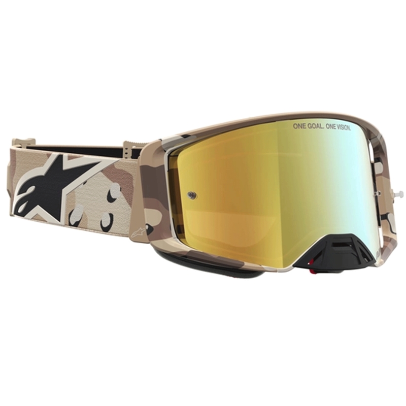 Occhiali da motocross Alpinestars Supertech Lone con mimetica sabbia