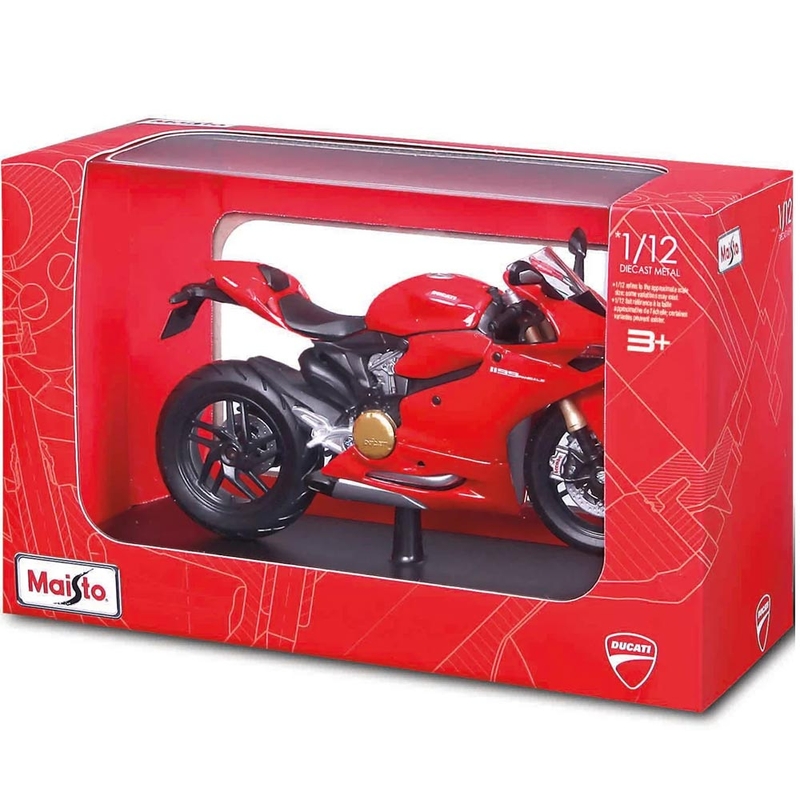Maisto Ducati 1199 Panigale modello di moto 1:12 rosso