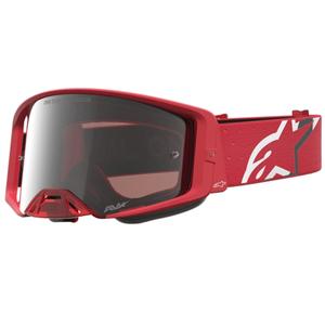 Occhiali da motocross Alpinestars Supertech Vesta rosso fluo cromato