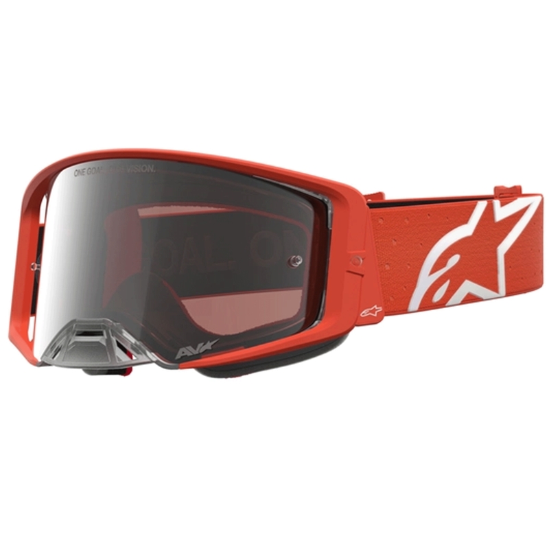 Occhiali da motocross Alpinestars Supertech Vesta arancione-argento