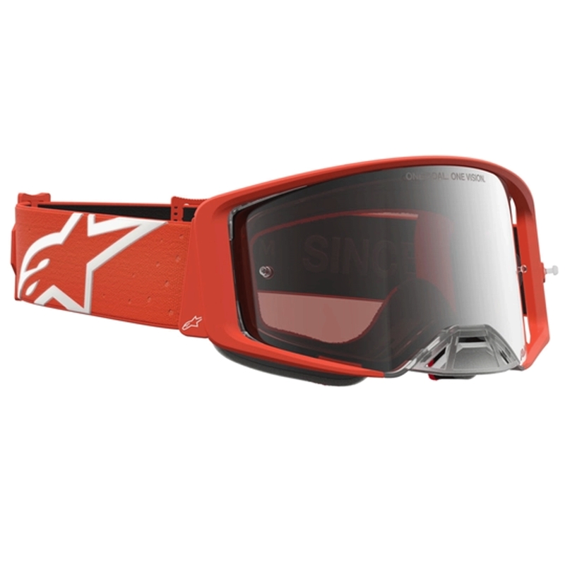 Occhiali da motocross Alpinestars Supertech Vesta arancione-argento
