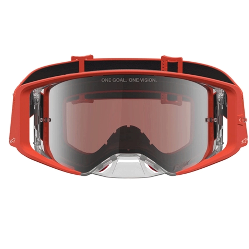 Occhiali da motocross Alpinestars Supertech Vesta arancione-argento