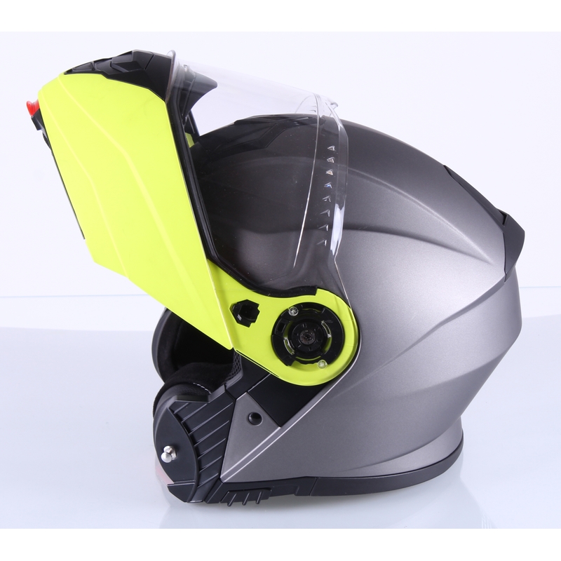 Vyklápěcí přilba na motorku RSA Titanos šedo-fluo žlutá výprodej