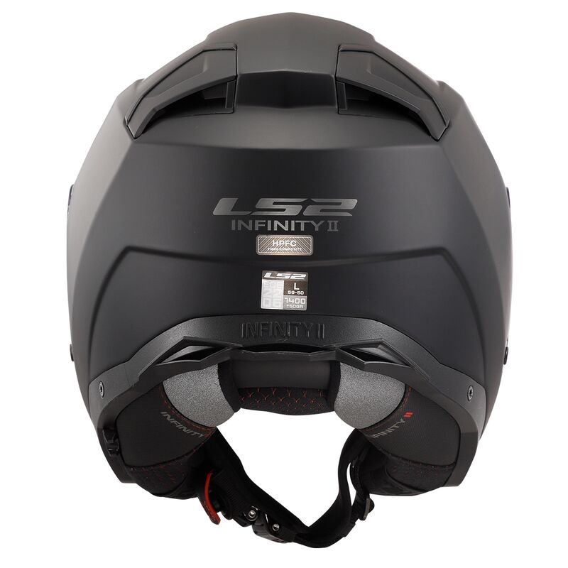 Casco moto aperto LS2 OF603 Infinity II nero solido opaco - II. qualità