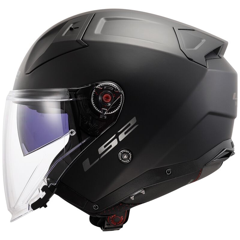Casco moto aperto LS2 OF603 Infinity II nero solido opaco - II. qualità