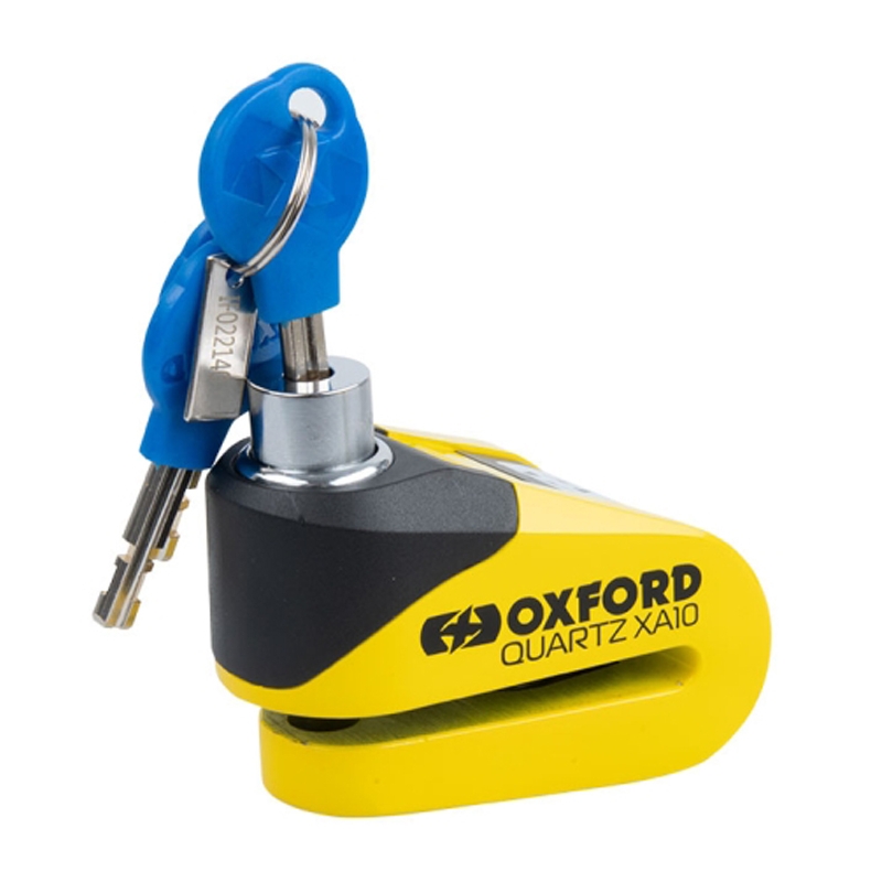 Antifurto per freno a disco Oxford Quartz Alarm XA10 giallo-nero - II. qualità