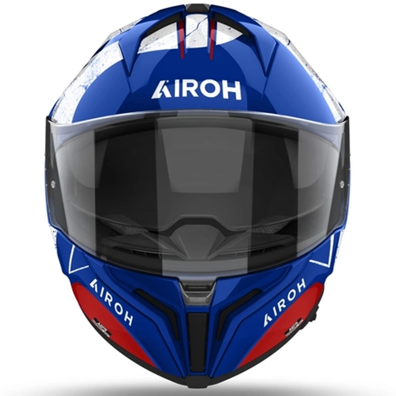 Casco moto integrale Airoh MATRYX Scope blu-rosso