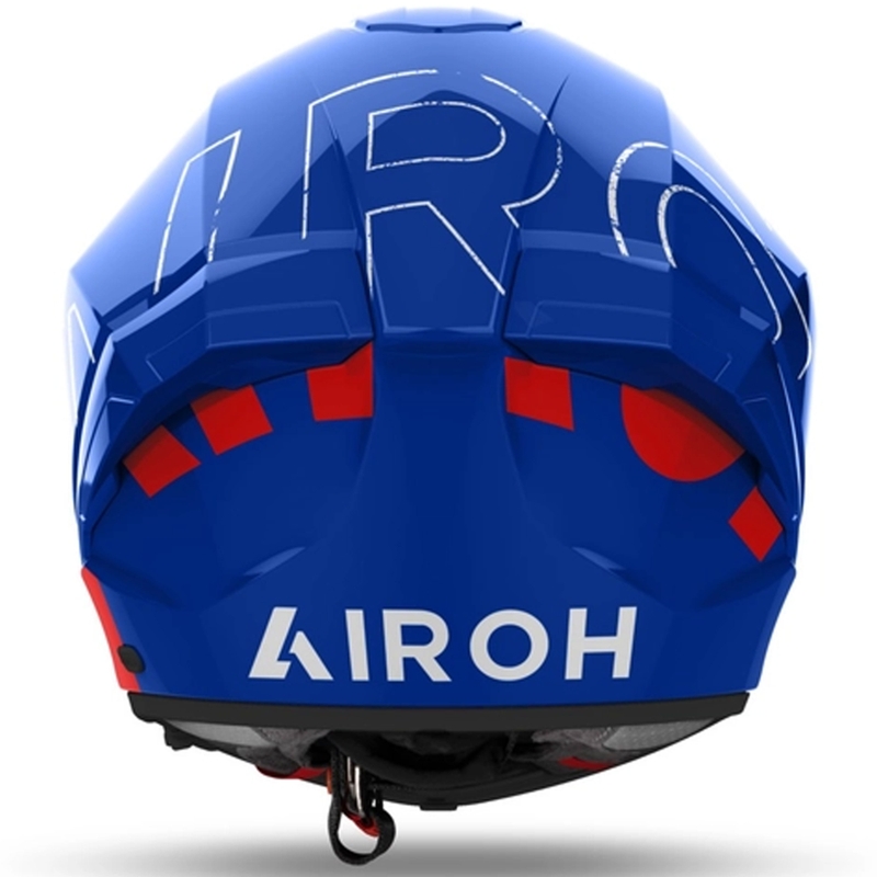 Casco moto integrale Airoh MATRYX Scope blu-rosso