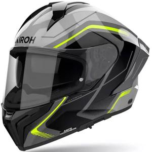Casco integrale da moto Airoh MATRYX Wide nero-grigio-giallo