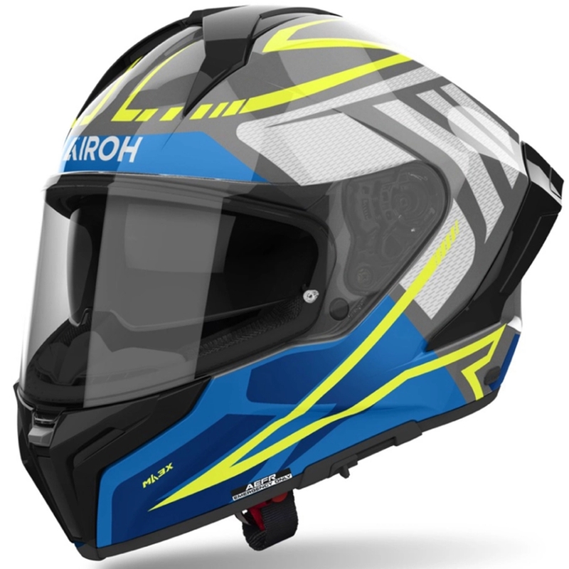 Casco moto integrale Airoh MATRYX Rider blu lucido
