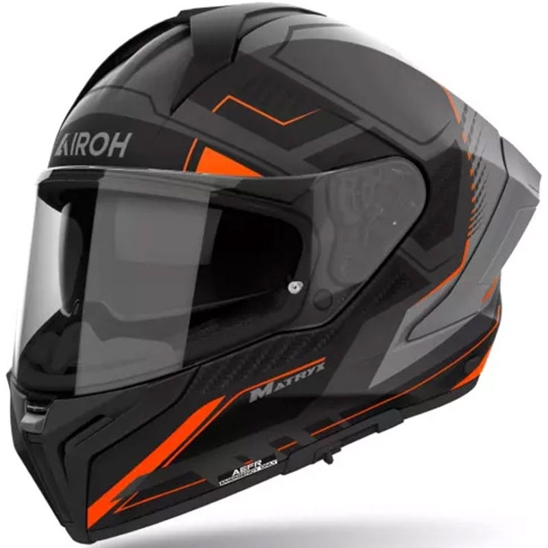 Casco integrale da moto Airoh MATRYX Rocket arancione opaco