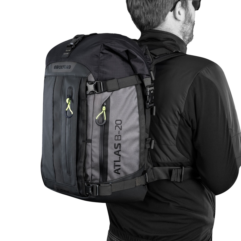 Borsa da moto Oxford Atlas B-20 Advanced Backpack 20 l grigio - II. qualità